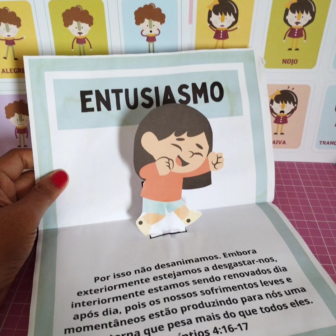 Livro 3D Minhas emoções vem de Deus + Jogos