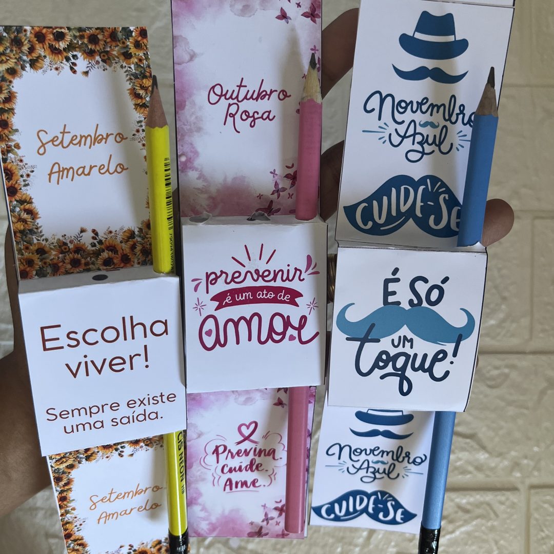KIT Meses de Concientização - Setembro Amarelo, Outubro Rosa e Novembro Azul
