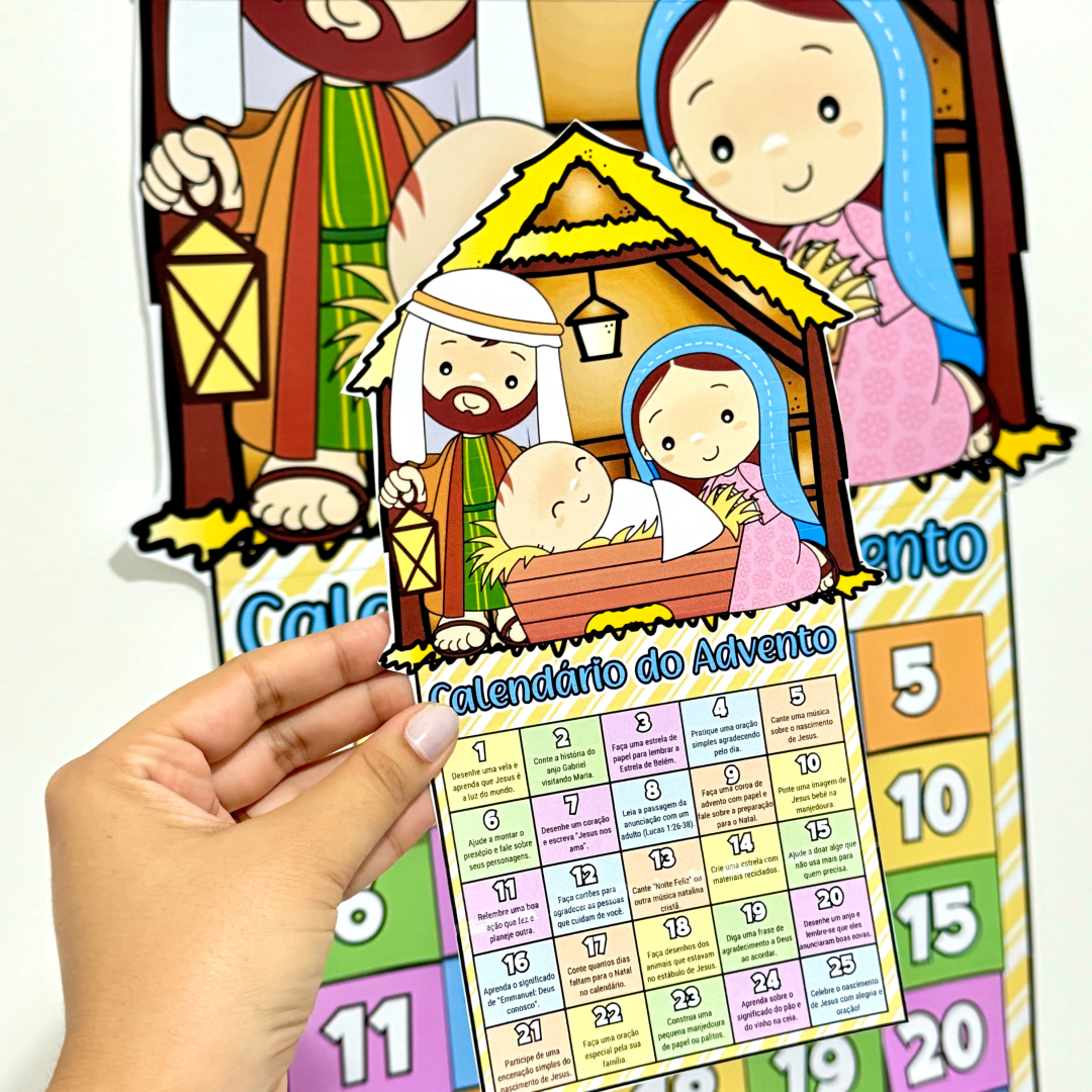 Calendário do Advento - Tamanho Painel e Bolso