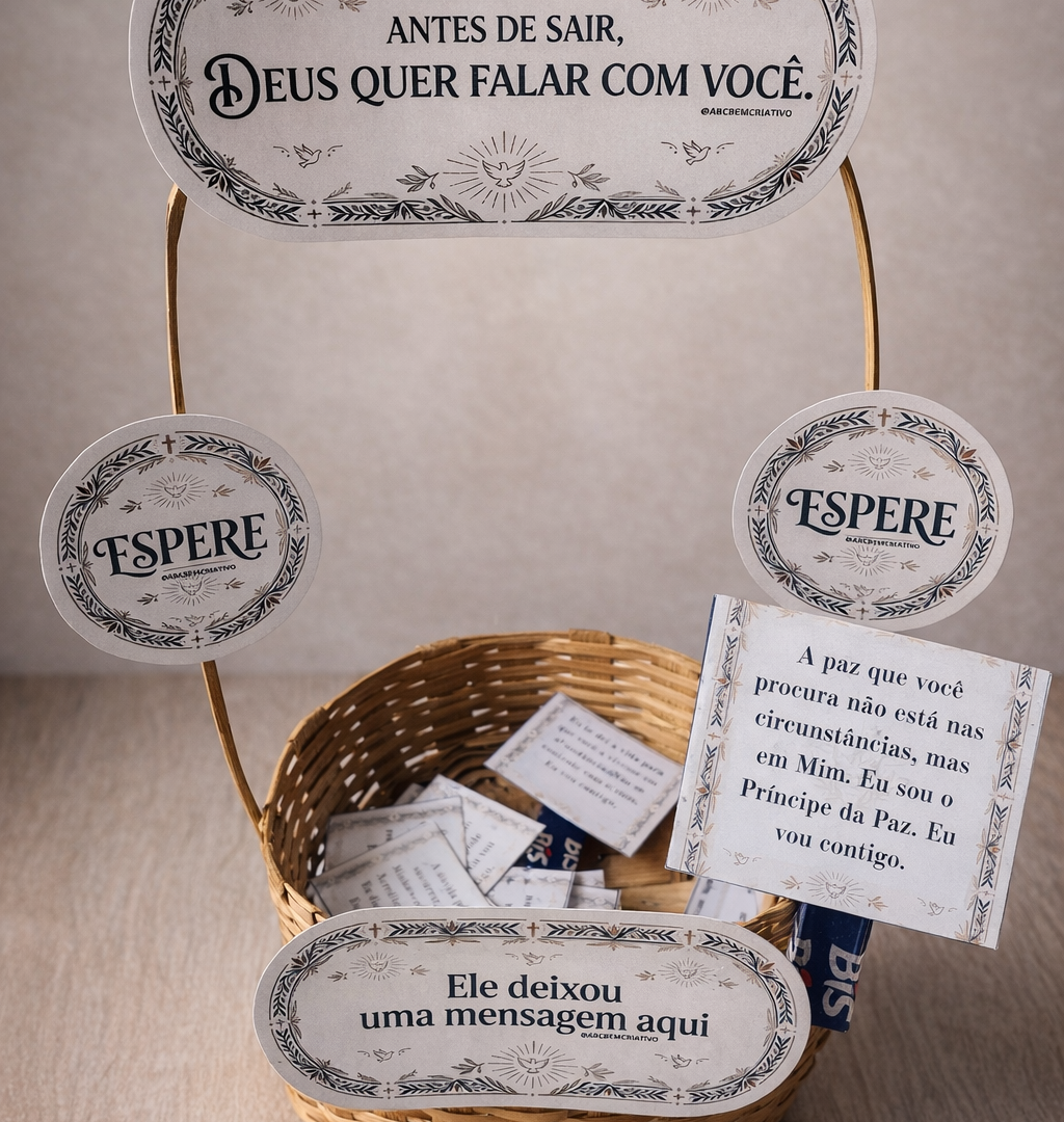 Cesta ESPERE - Antes de sair Deus quer falar com você